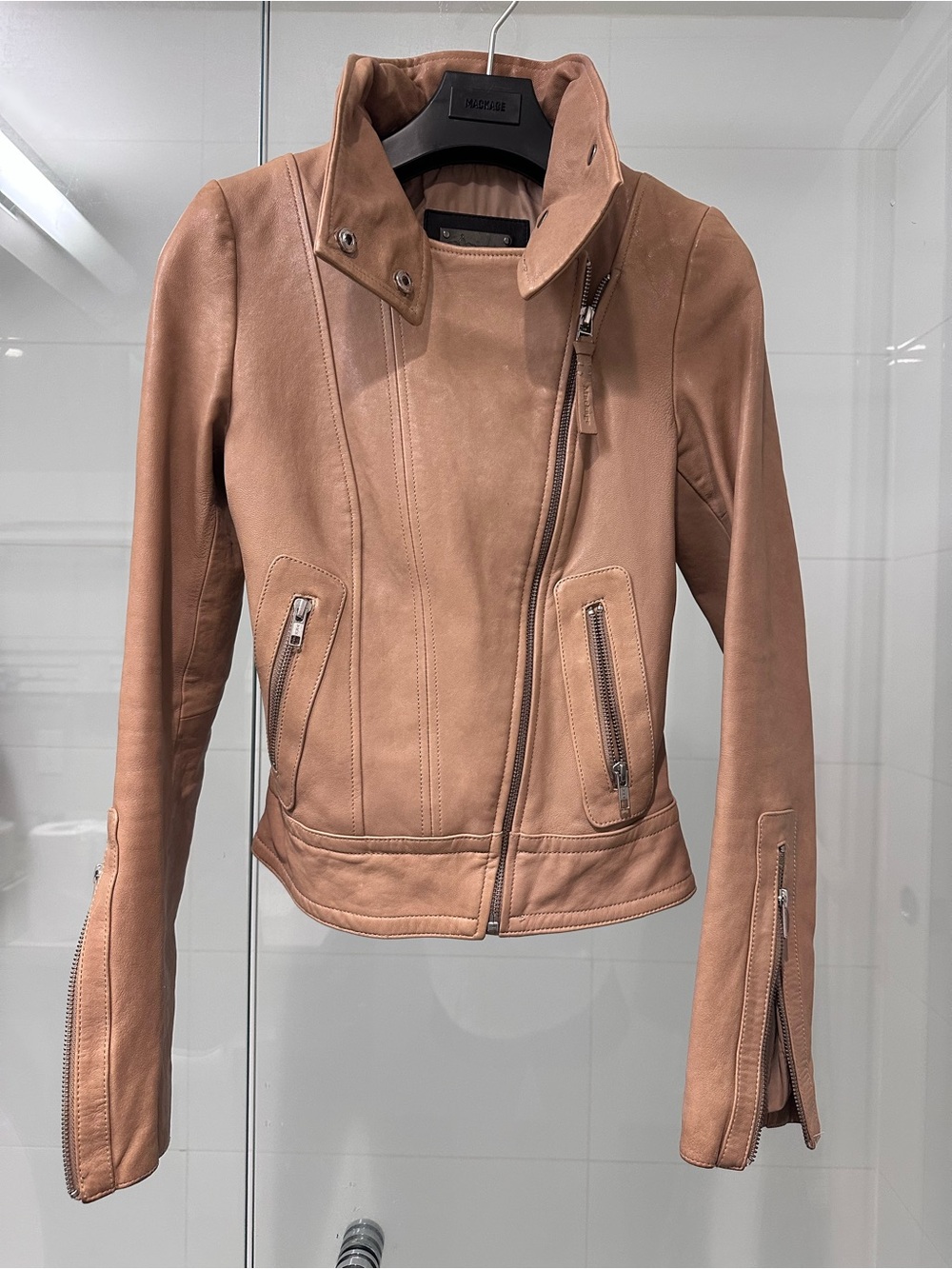 Mackage for Aritzia Kenya leather jacket - used size xxs